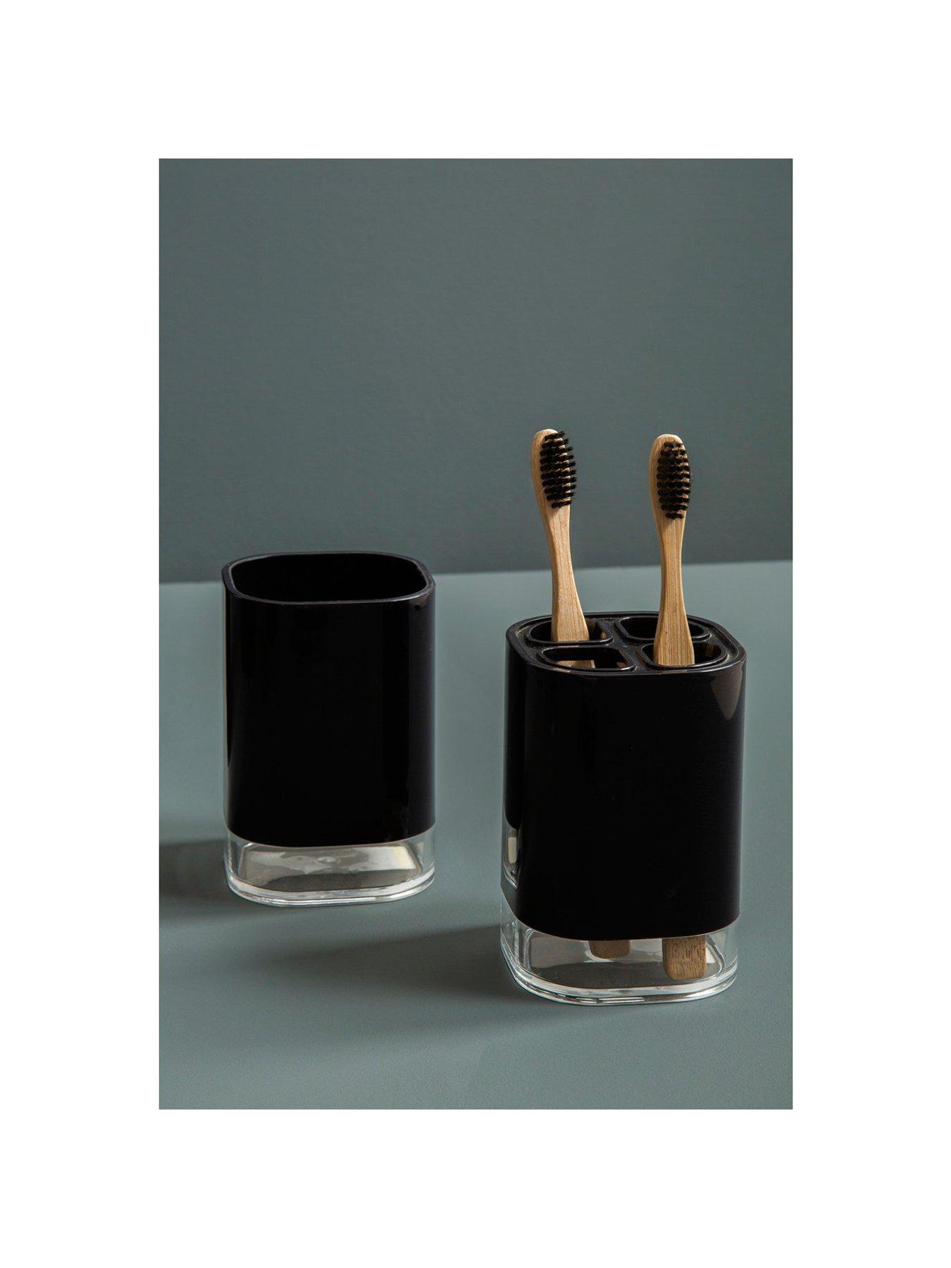 Image 3 of 5 of Premier Housewares Ando Black Acrylic Toothbrush Holder