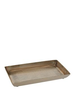 Product photograph of Premier Housewares Allegra Etched Detail Aluminium Tray from very.co.uk