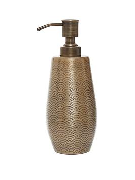 Product photograph of Premier Housewares Allegra Gold Finish 200ml Soap Dispenser from very.co.uk