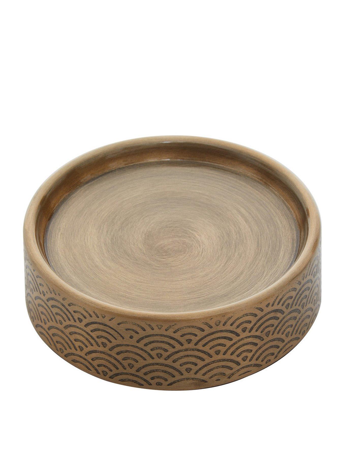 Product photograph of Premier Housewares Allegra Etched Detail Soap Dish from very.co.uk