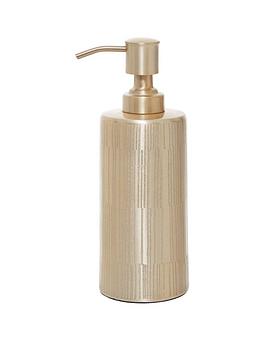 Product photograph of Premier Housewares Allegra Champagne Finish Soap Dispenser from very.co.uk