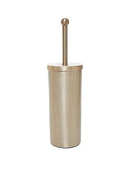 Product photograph of Premier Housewares Allegra Champagne Finish Toilet Brush from very.co.uk