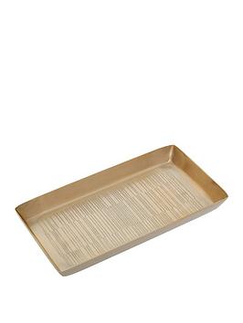 Product photograph of Premier Housewares Allegra Champagne Finish Tray from very.co.uk