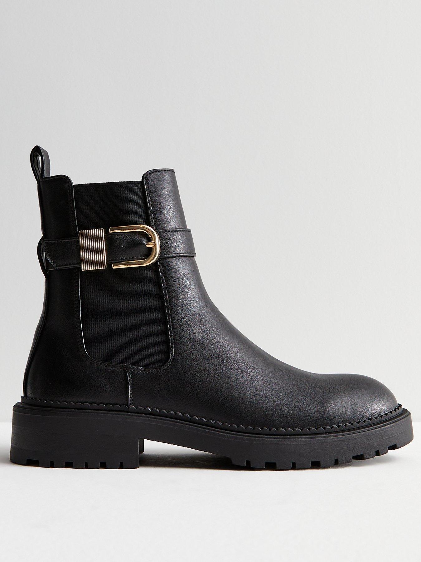 Leather look chelsea store boots