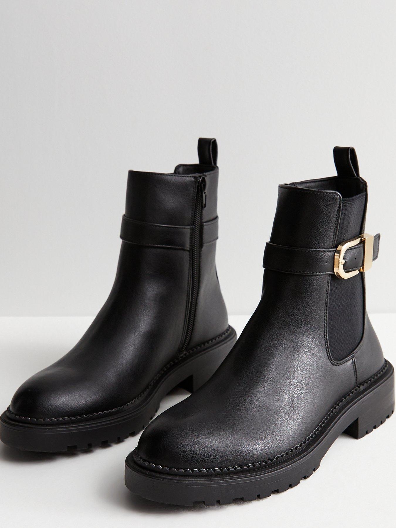 Black buckle cheap chelsea boots