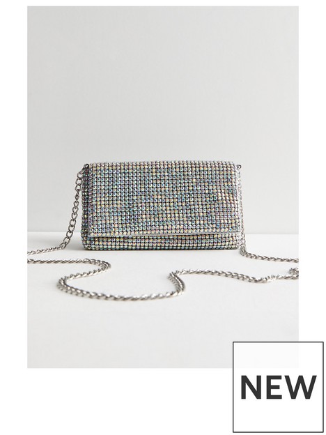 new-look-diamante-slouch-clutch-bag-silver