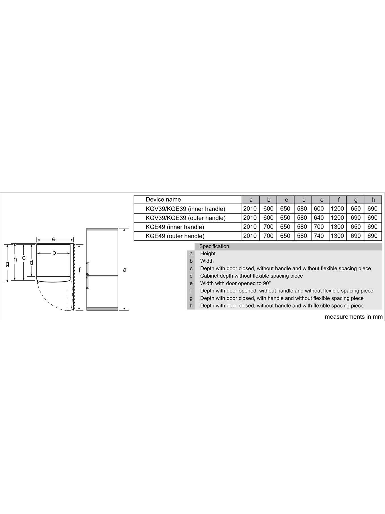Image 6 of 6 of Bosch Series 4&nbsp;KGV39VLEAG 60cm Wide, VitaFresh, 70/30 split, Low Frost Fridge Freezer - Silver