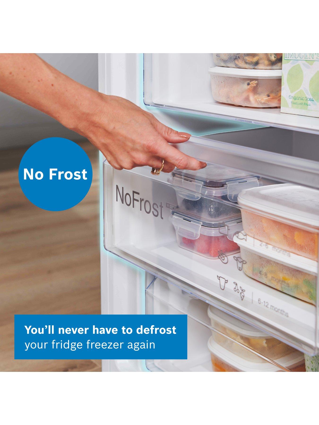 Image 4 of 8 of Bosch Series 4 KGN392WDFG 60cm Wide, VitaFresh, No Frost Fridge Freezer - White
