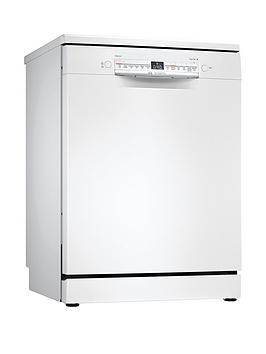 bosch series 2 sms2hvw66g 9.5l, 13-settings freestanding dishwasher with 6 programmes - white