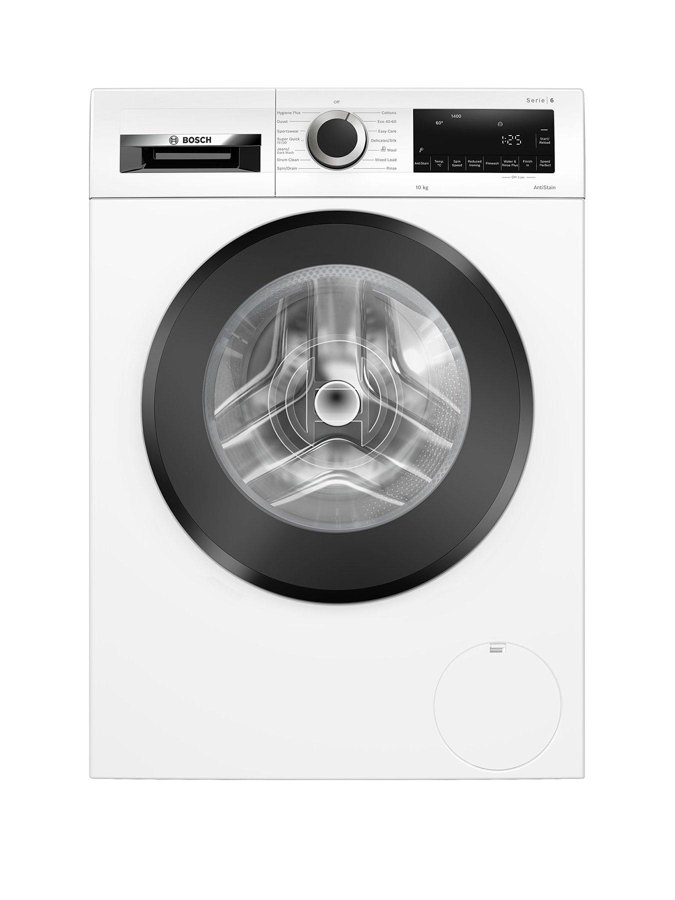 Product photograph of Bosch Series 6 Wgg25402gb 10kg Load 1400rpm Spin Freestanding Washing Machine - White from very.co.uk