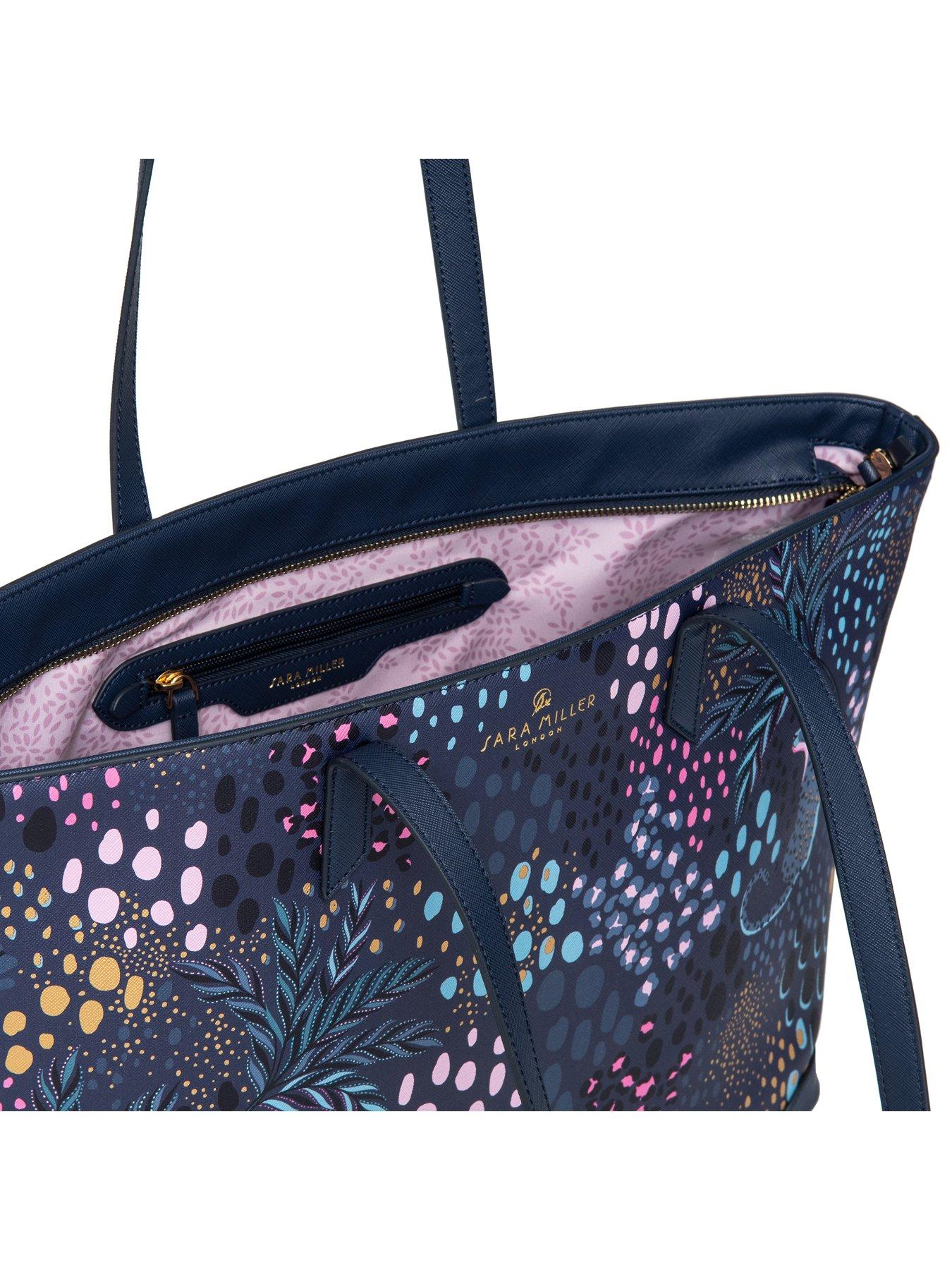 Image 3 of 5 of Sara Miller LARGE TOTE Midnight Leopard