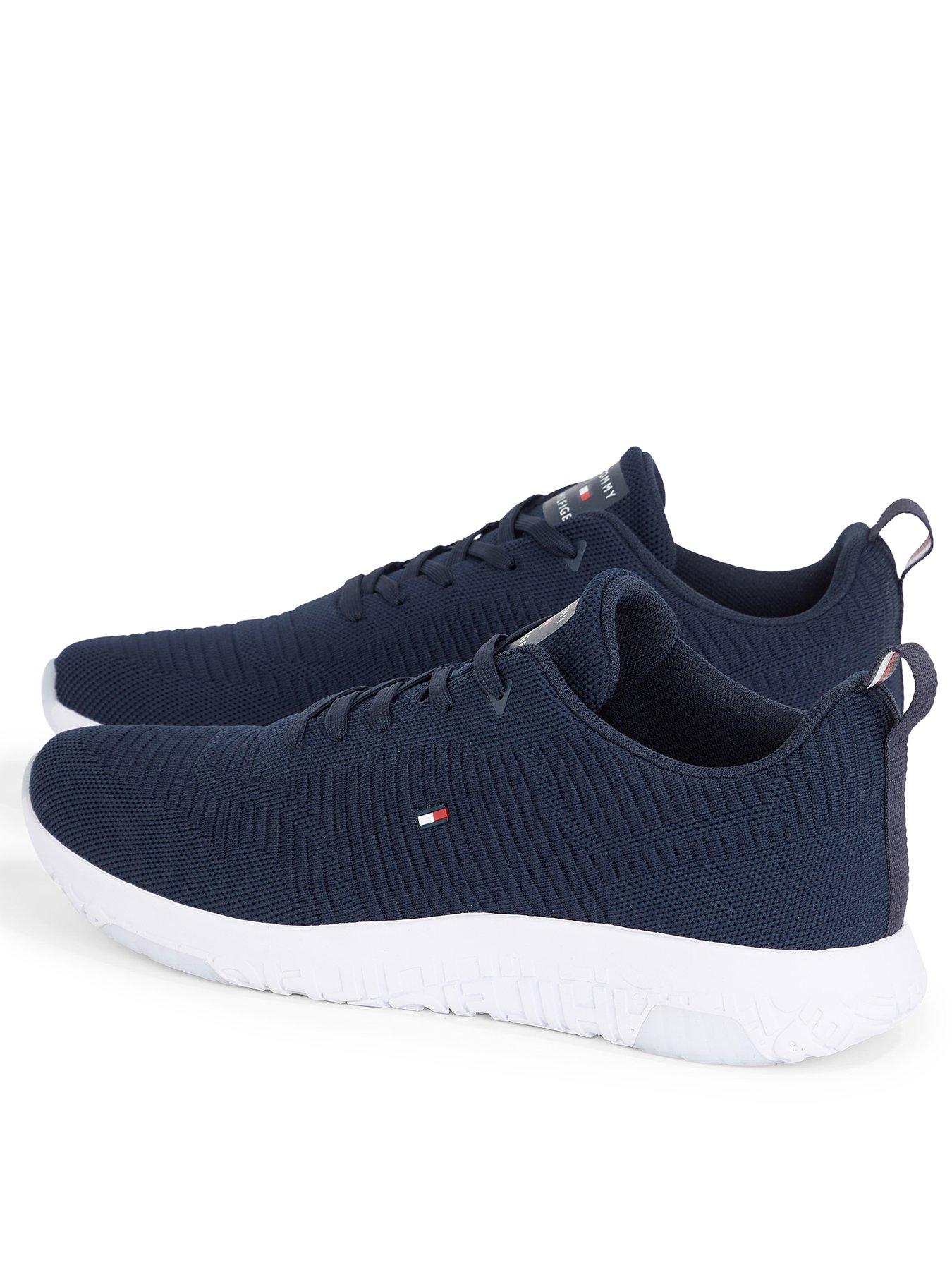 Tommy Hilfiger Corporate Knit Rib Runner Trainers Navy Very