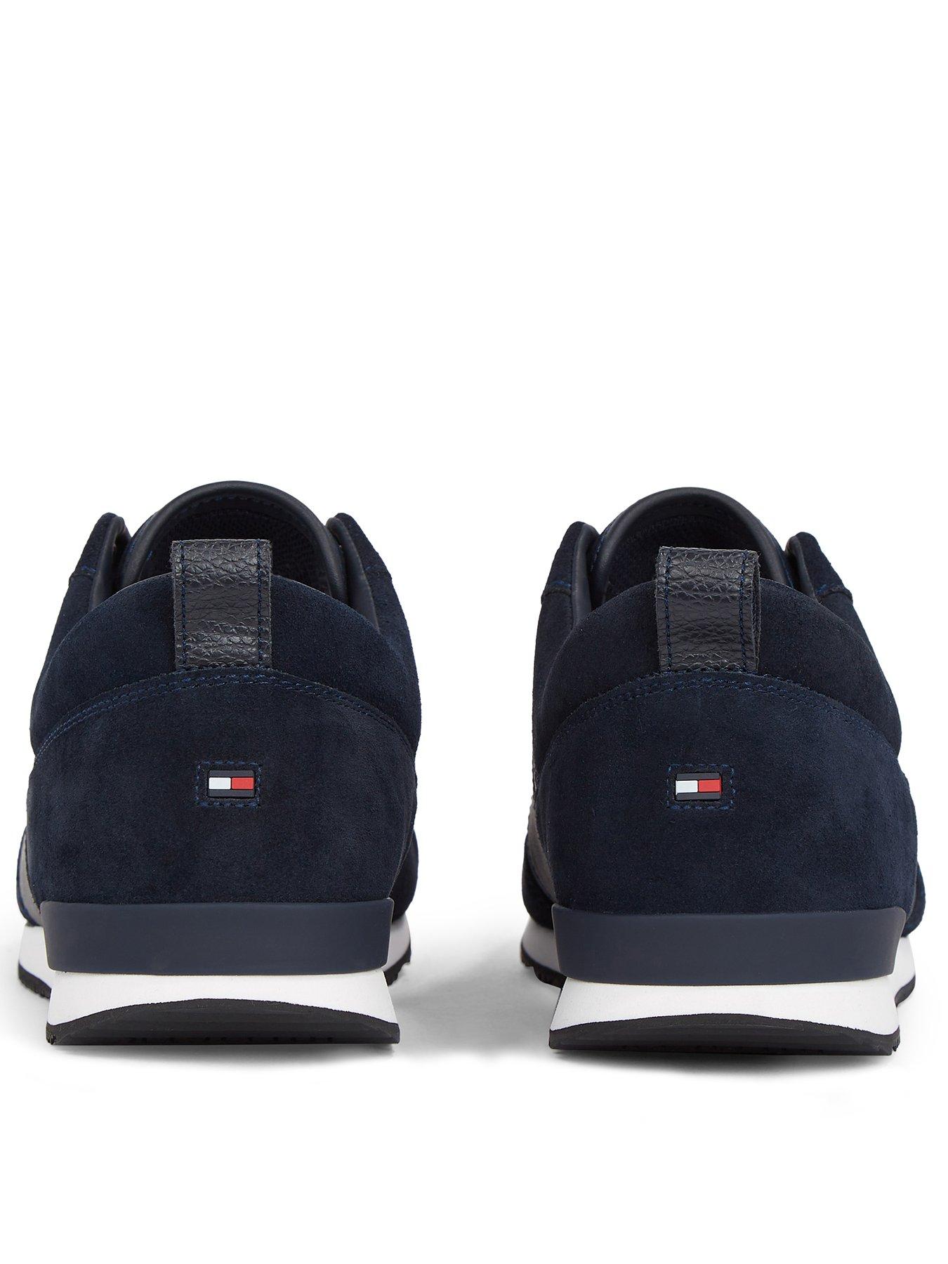 Tommy hilfiger iconic hot sale leather trainers black