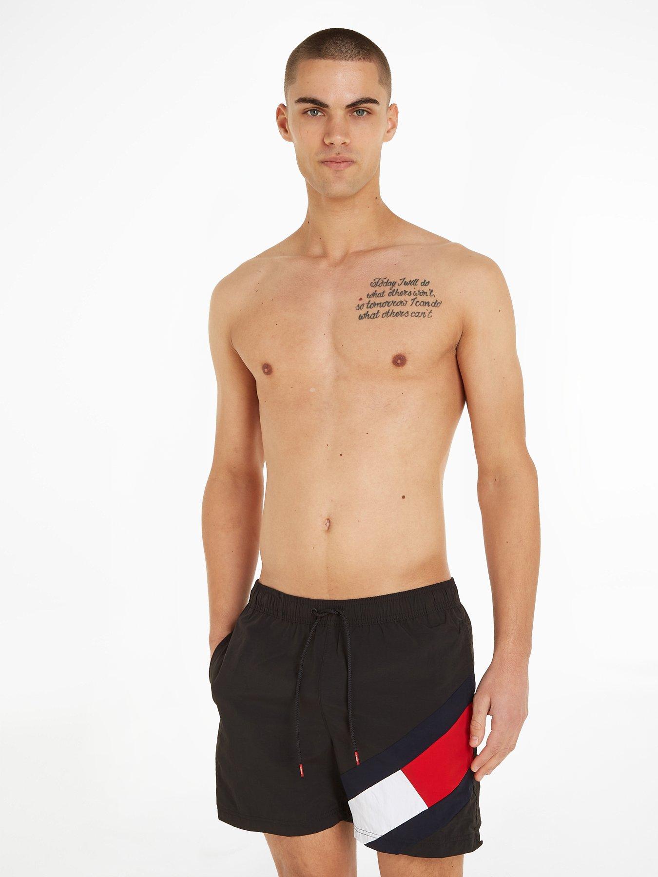 Tommy Hilfiger Flag Swim Shorts - Black