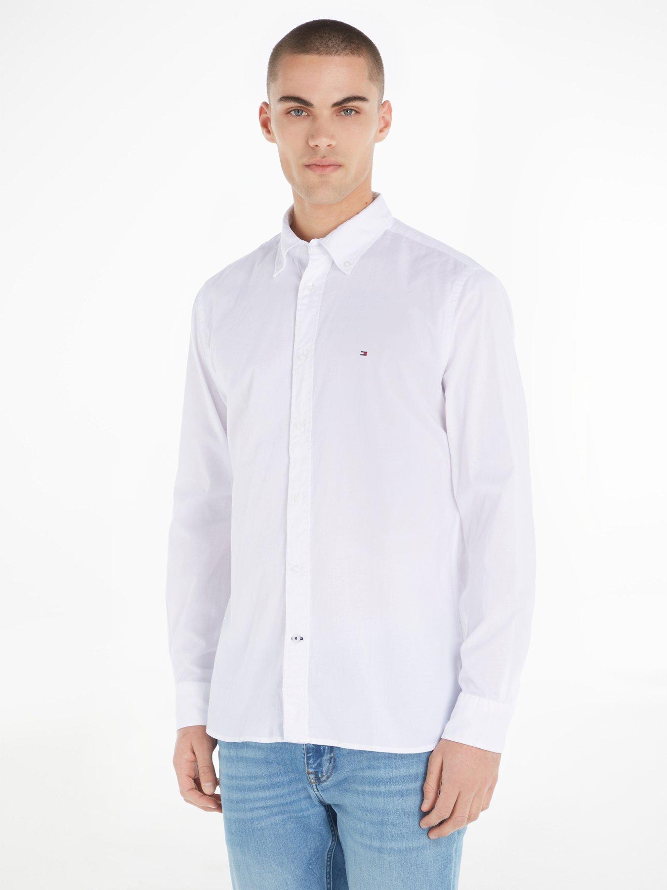 Tommy Hilfiger Core Flex Poplin Regular Fit Long Sleeve Shirt - White