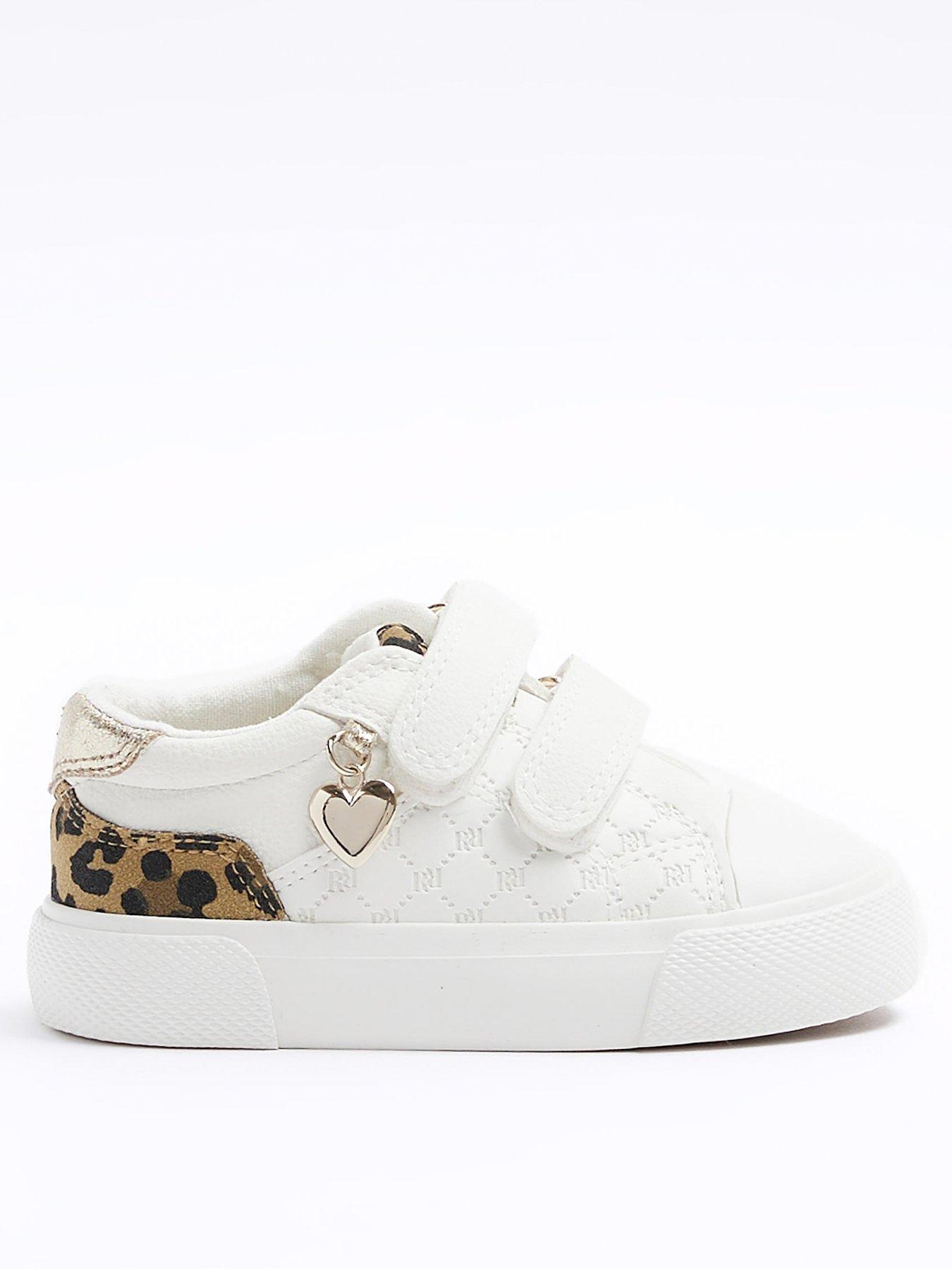 Girls sales leopard trainers