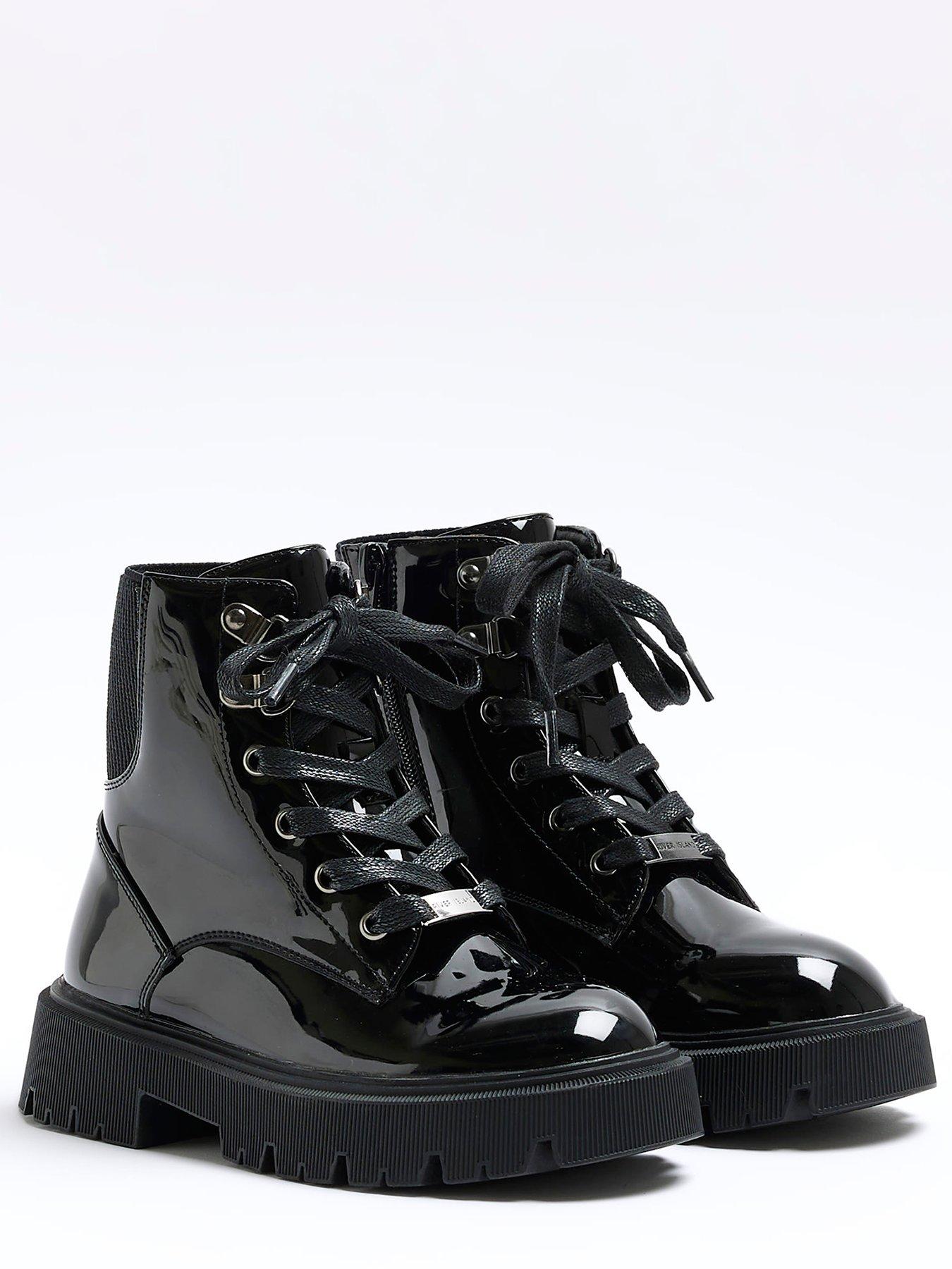 River island chunky patent on sale boots