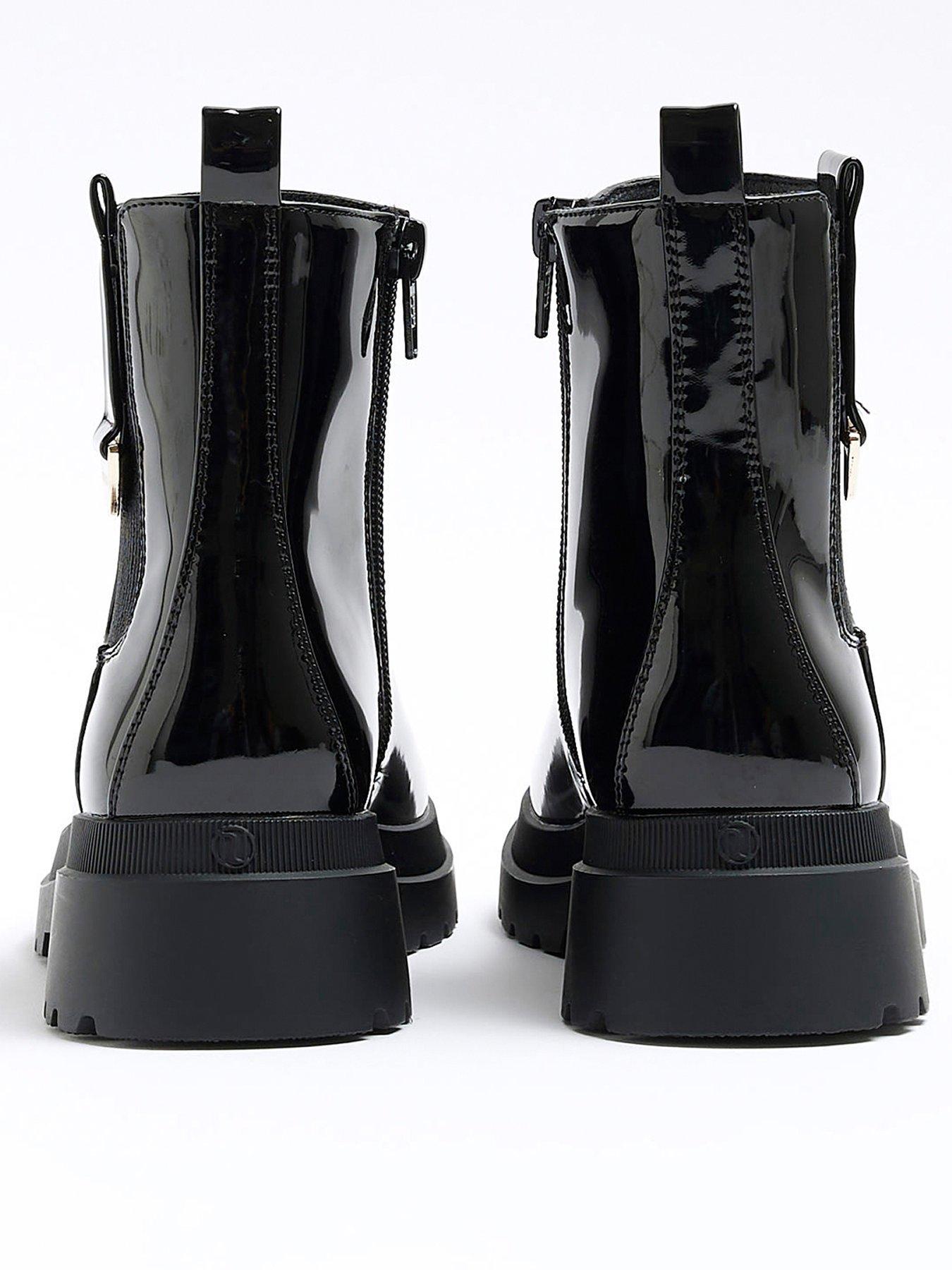 Wide fit hot sale patent boots