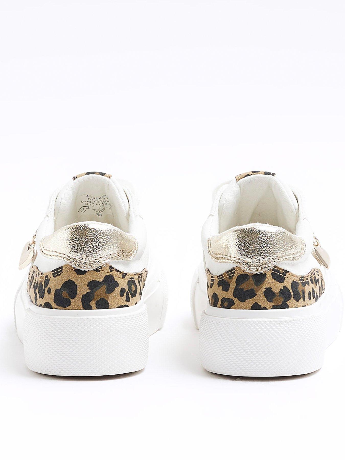 Childrens leopard print hot sale trainers