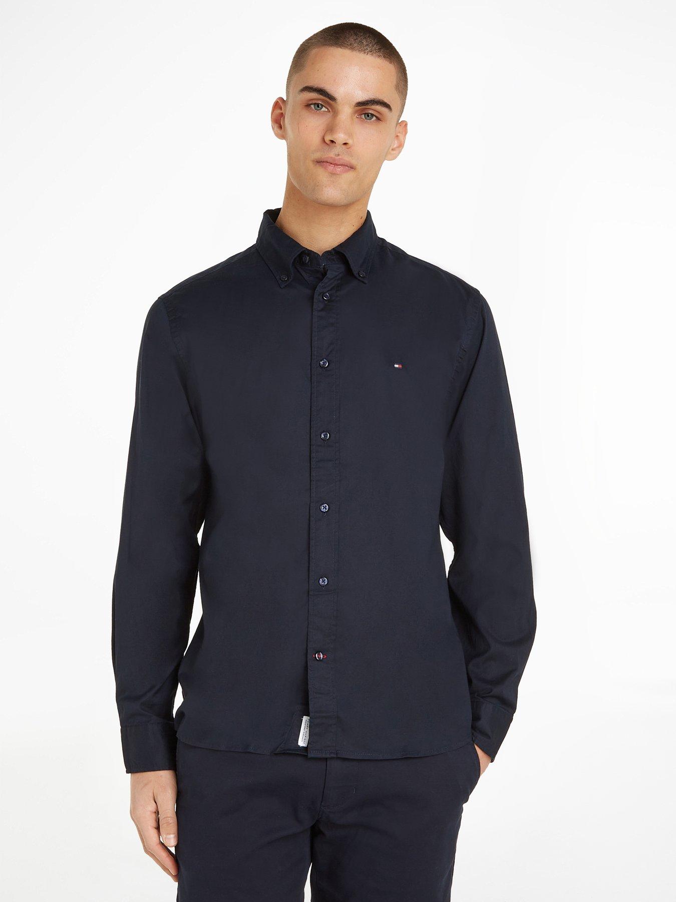 undefined Core Flex Poplin Regular Fit Long Sleeve Shirt - Navy