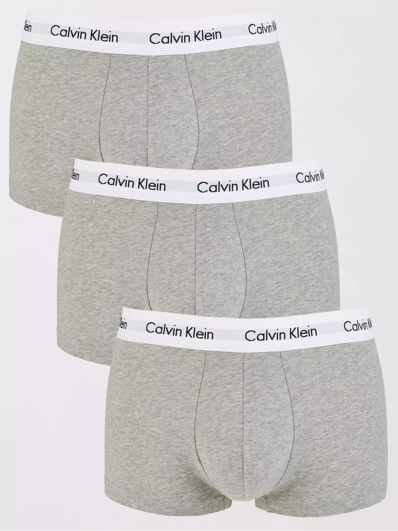 Calvin Klein Jeans COTTON STRECH LOW RISE TRUNK X 3 Black / White