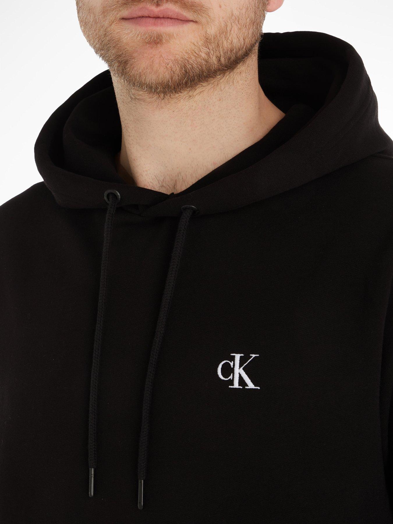 Black calvin klein hoodie sale