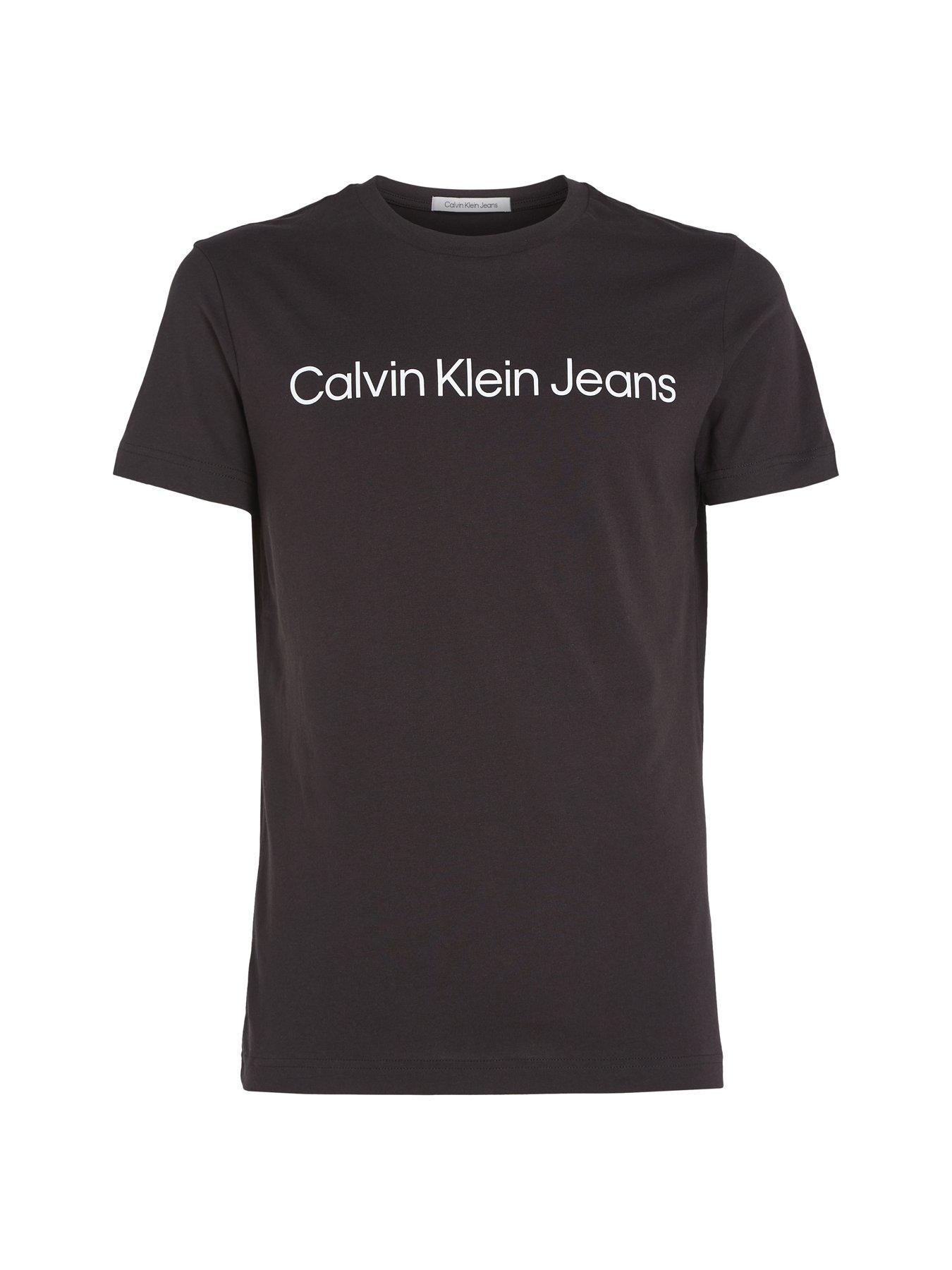 Calvin Klein Jeans Core Monogram Slim Tee In Black