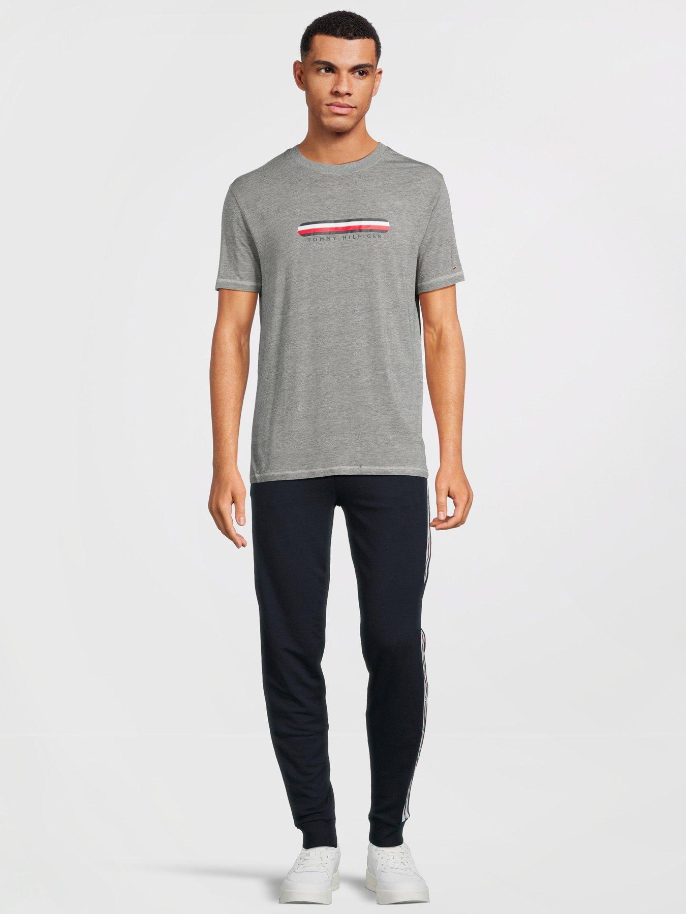 Tommy Hilfiger Crew Neck Lounge T-shirt - Grey | Very.co.uk