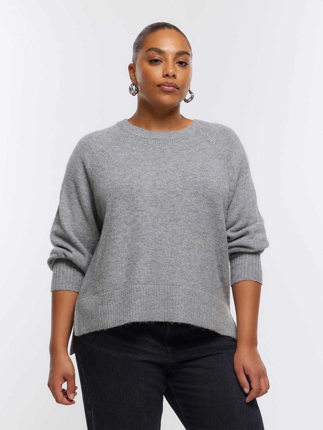 Plus size grey on sale jumper