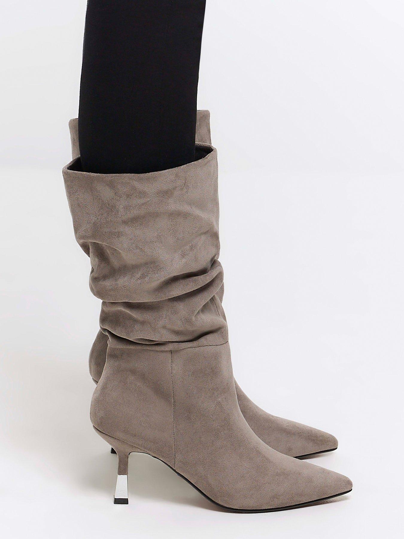 Grey slouch sale boots uk