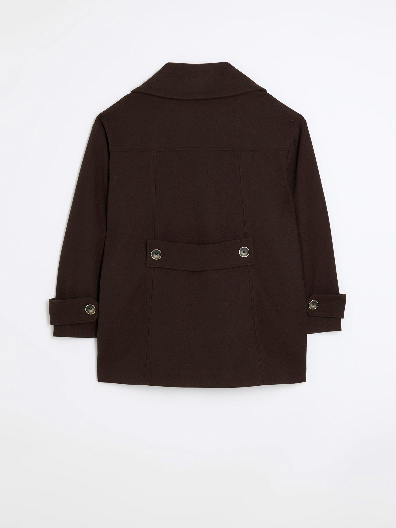 River Island Short Swing Coat - Brown