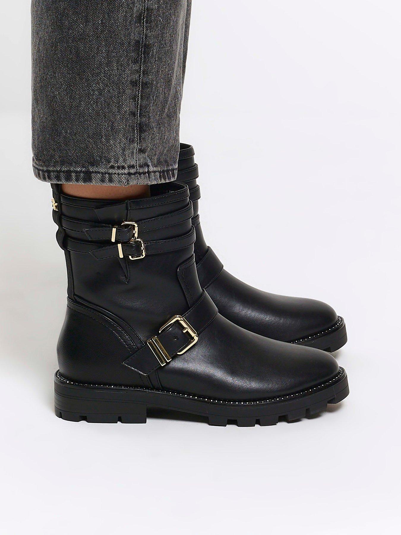 River island 2024 biker boots