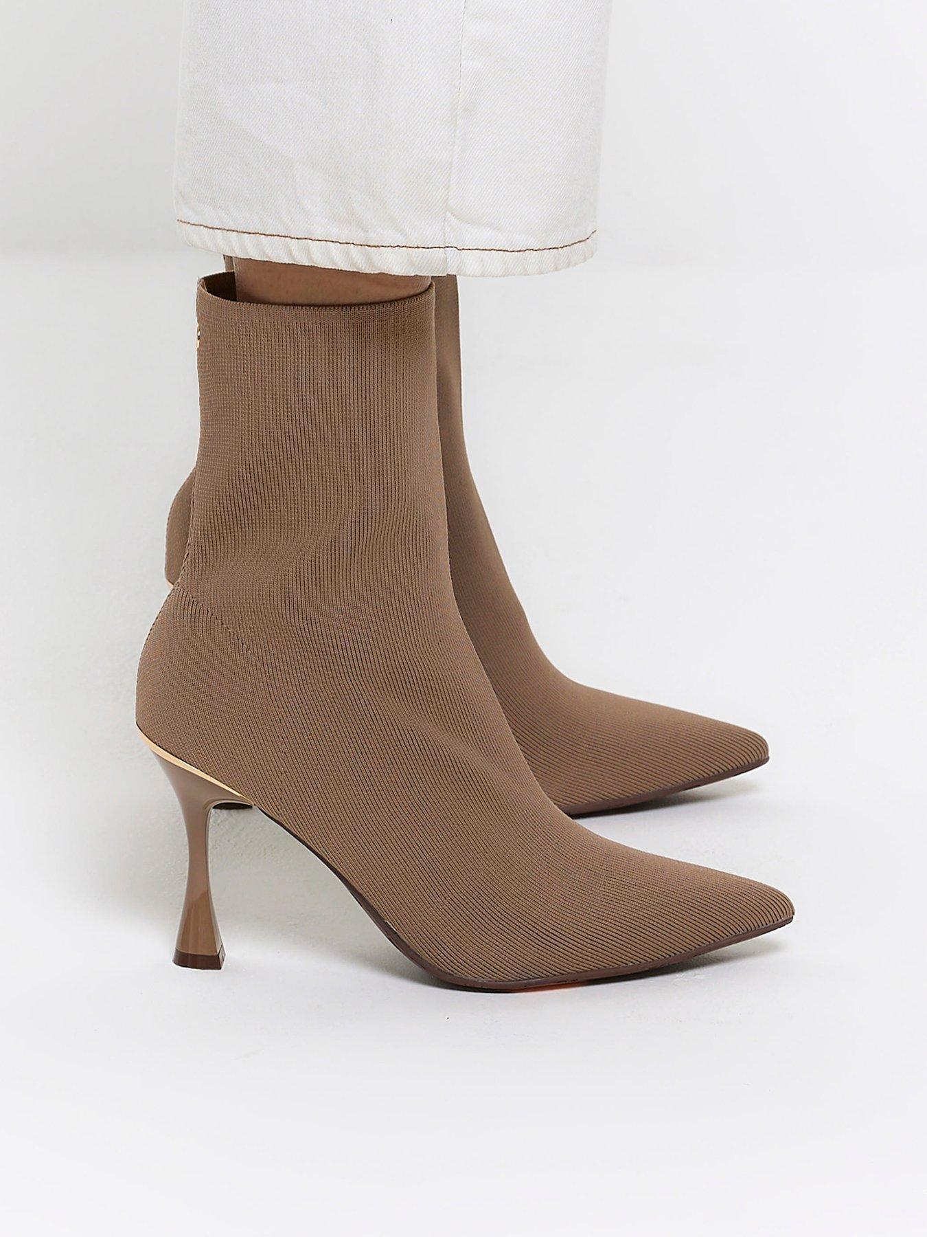 Beige ankle sale boots river island