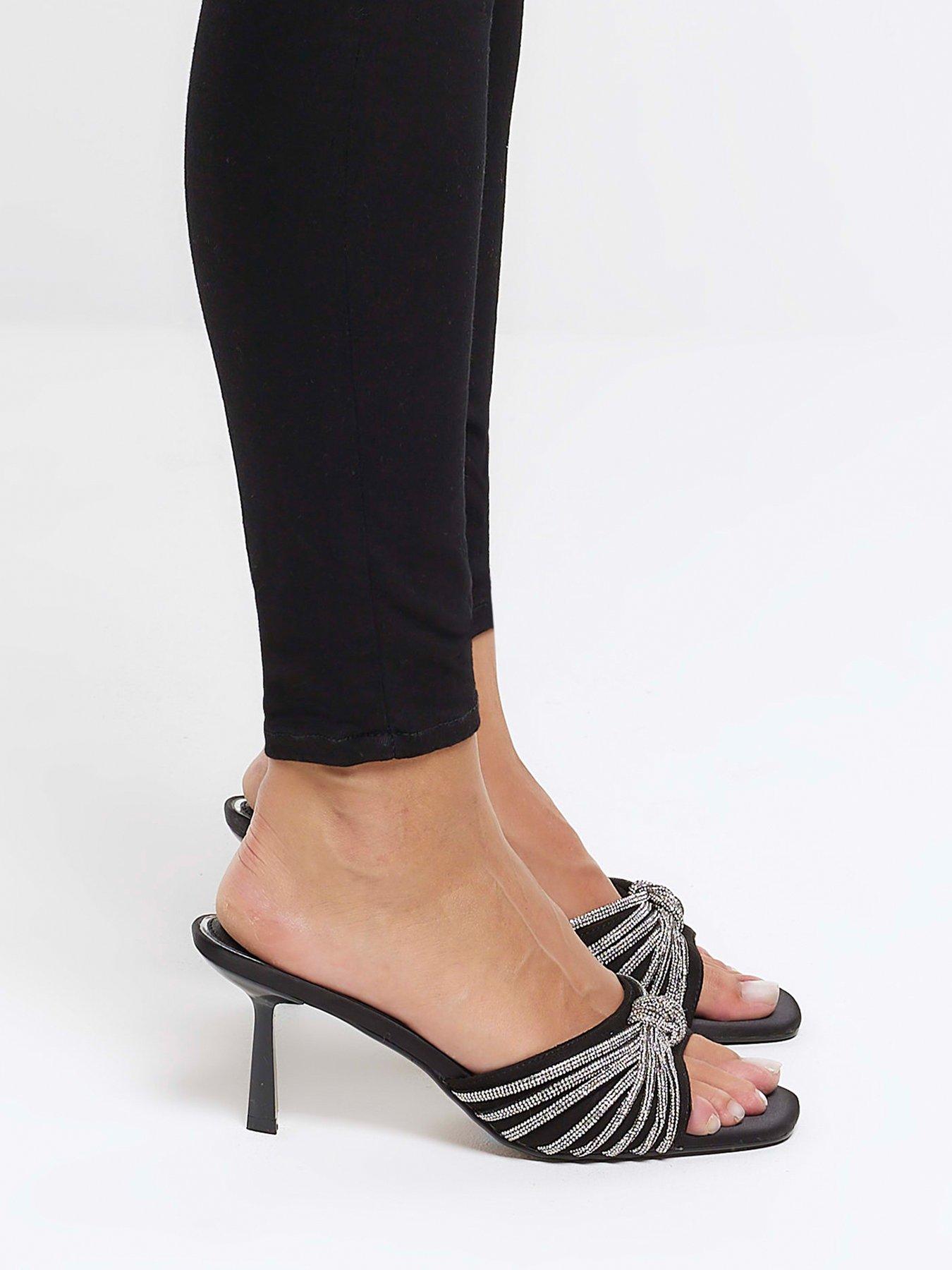 River island black store mules