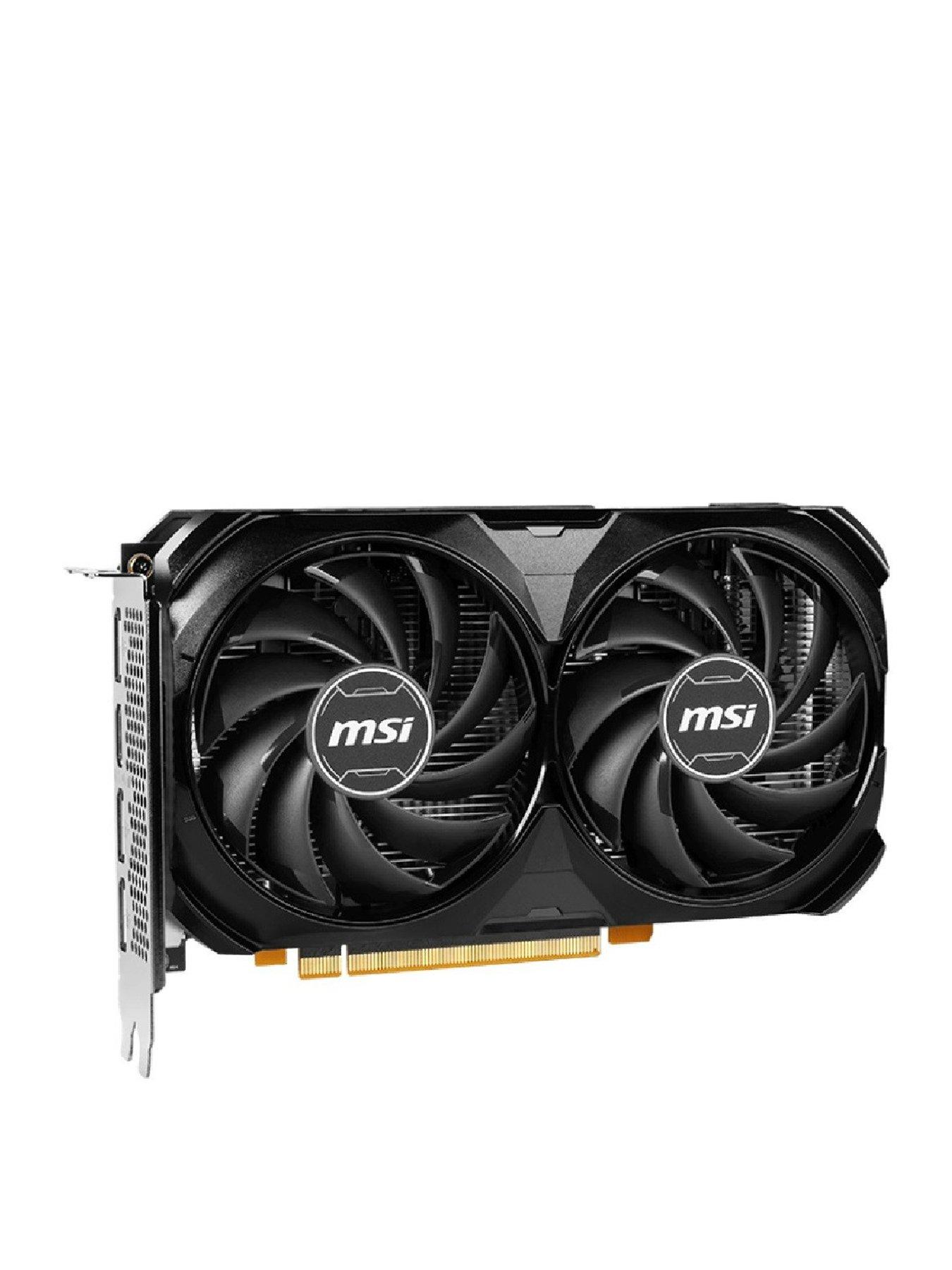 MSI RTX 4060 8GB Ventus 2X 8G Graphics Card - Black | Very.co.uk