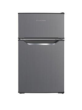 Product photograph of Russell Hobbs Rh48ucff2ss 48cm Wide Under-counter Fridge Freezer - Stainless Steel from very.co.uk