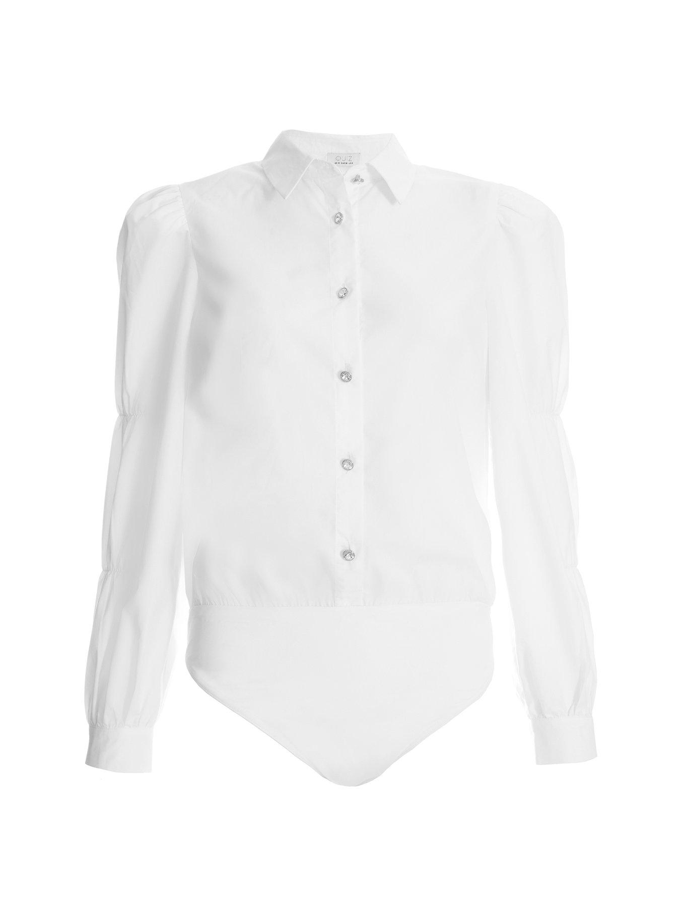 Image 4 of 6 of Quiz White Shirt Bodysuit