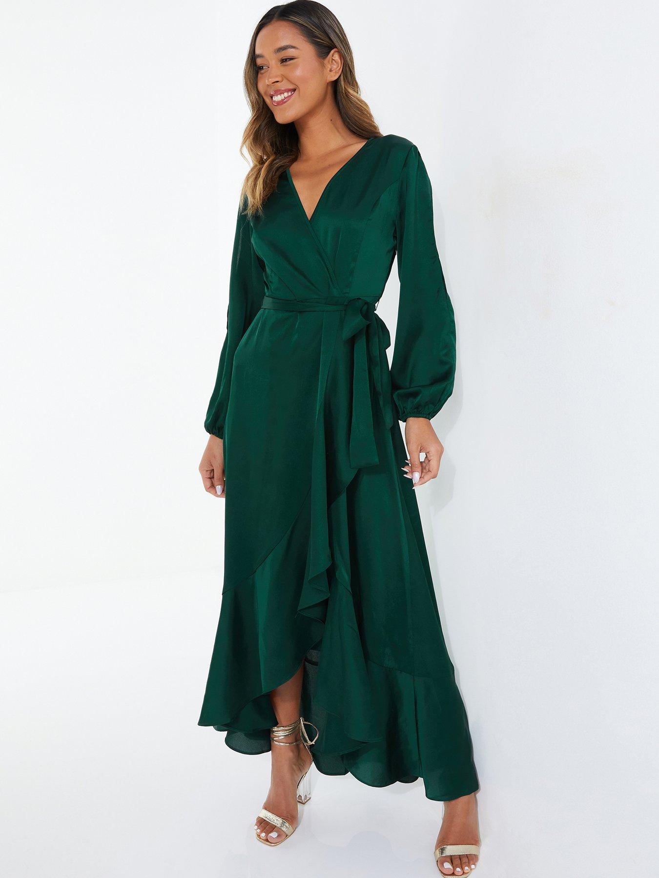 Bottle green quiz dress sale