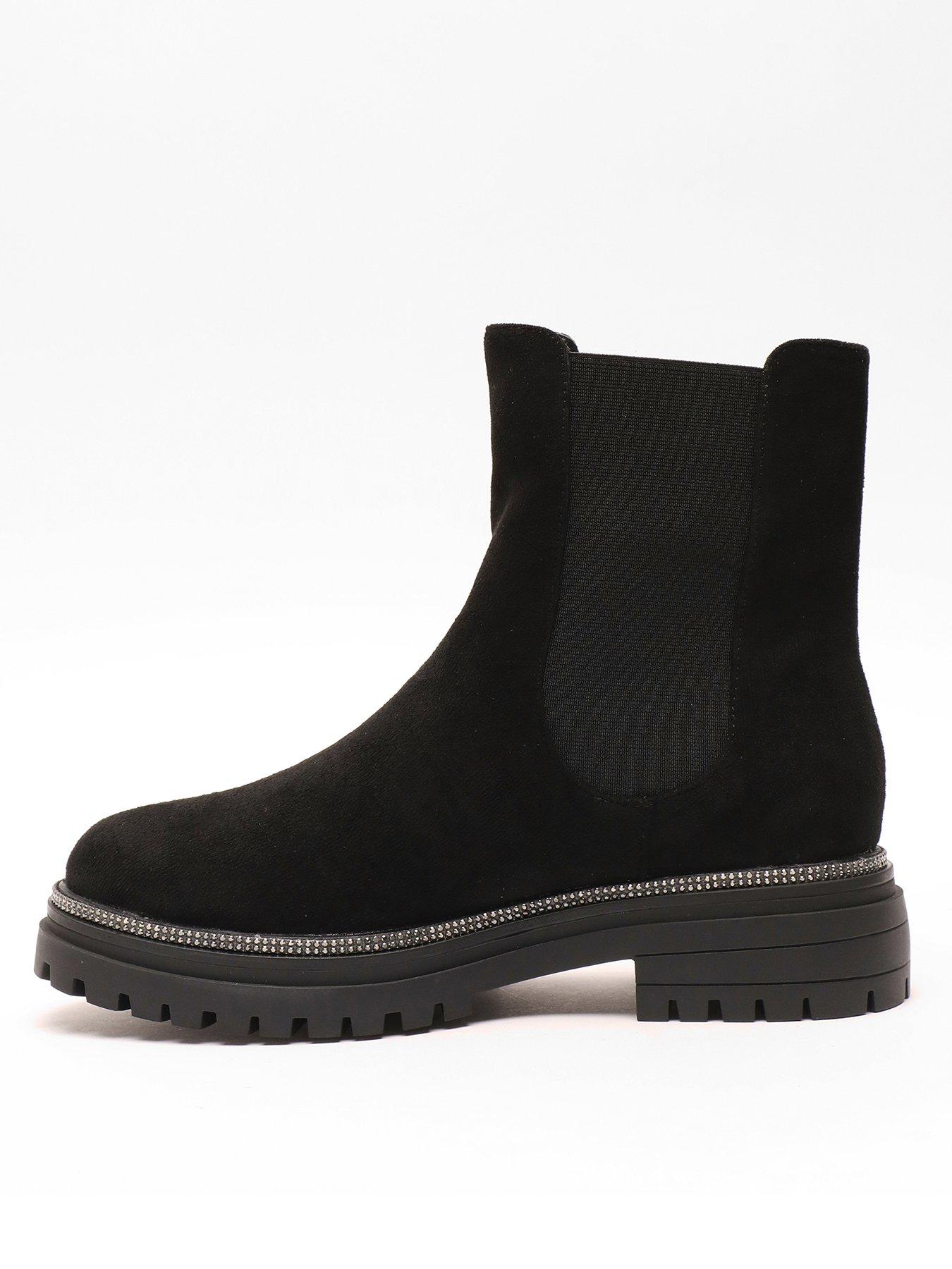 Diamante chelsea clearance boots