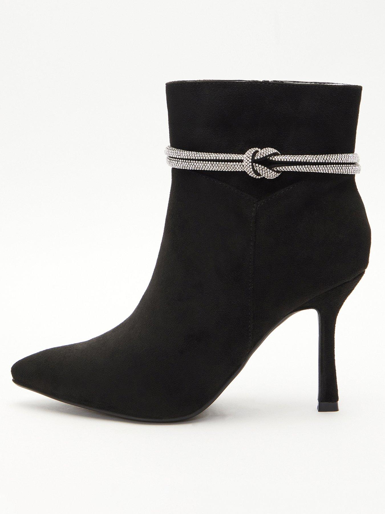 Ankle boots hot sale with diamantes