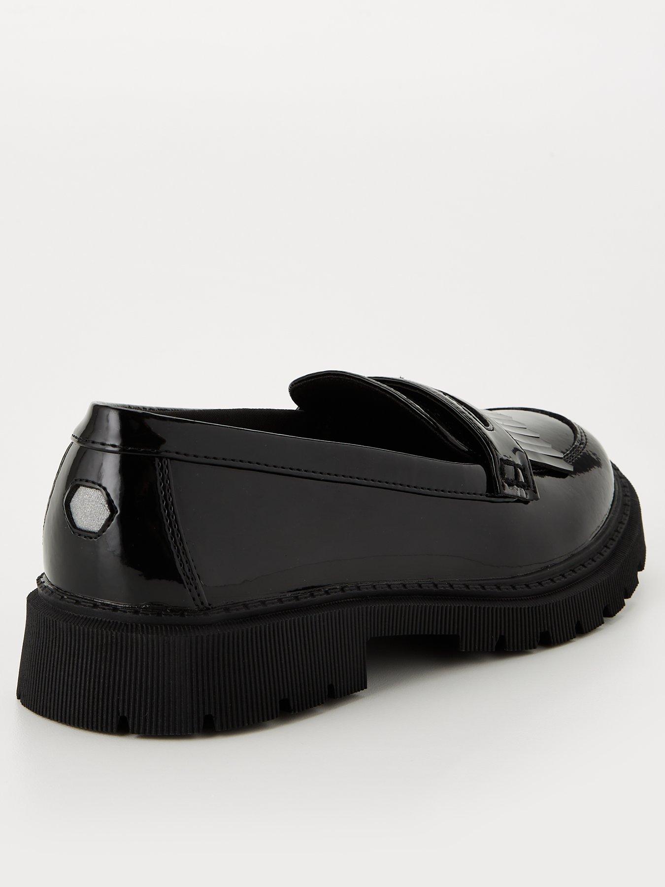 Image 3 of 6 of The Very Collection Older Girls Chunky Patent Leather Loafer School Shoe - Black