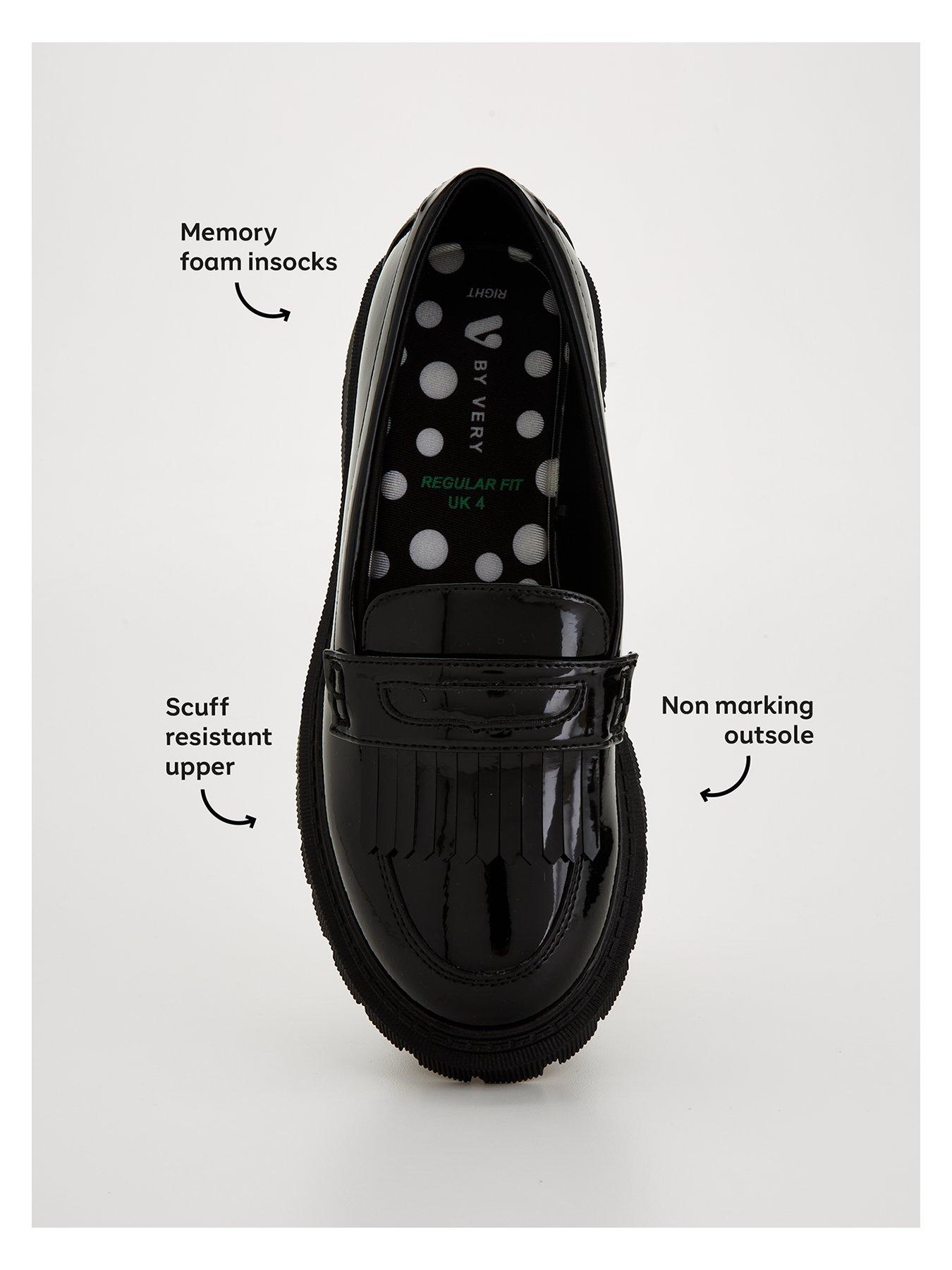 Image 4 of 6 of The Very Collection Older Girls Chunky Patent Leather Loafer School Shoe - Black