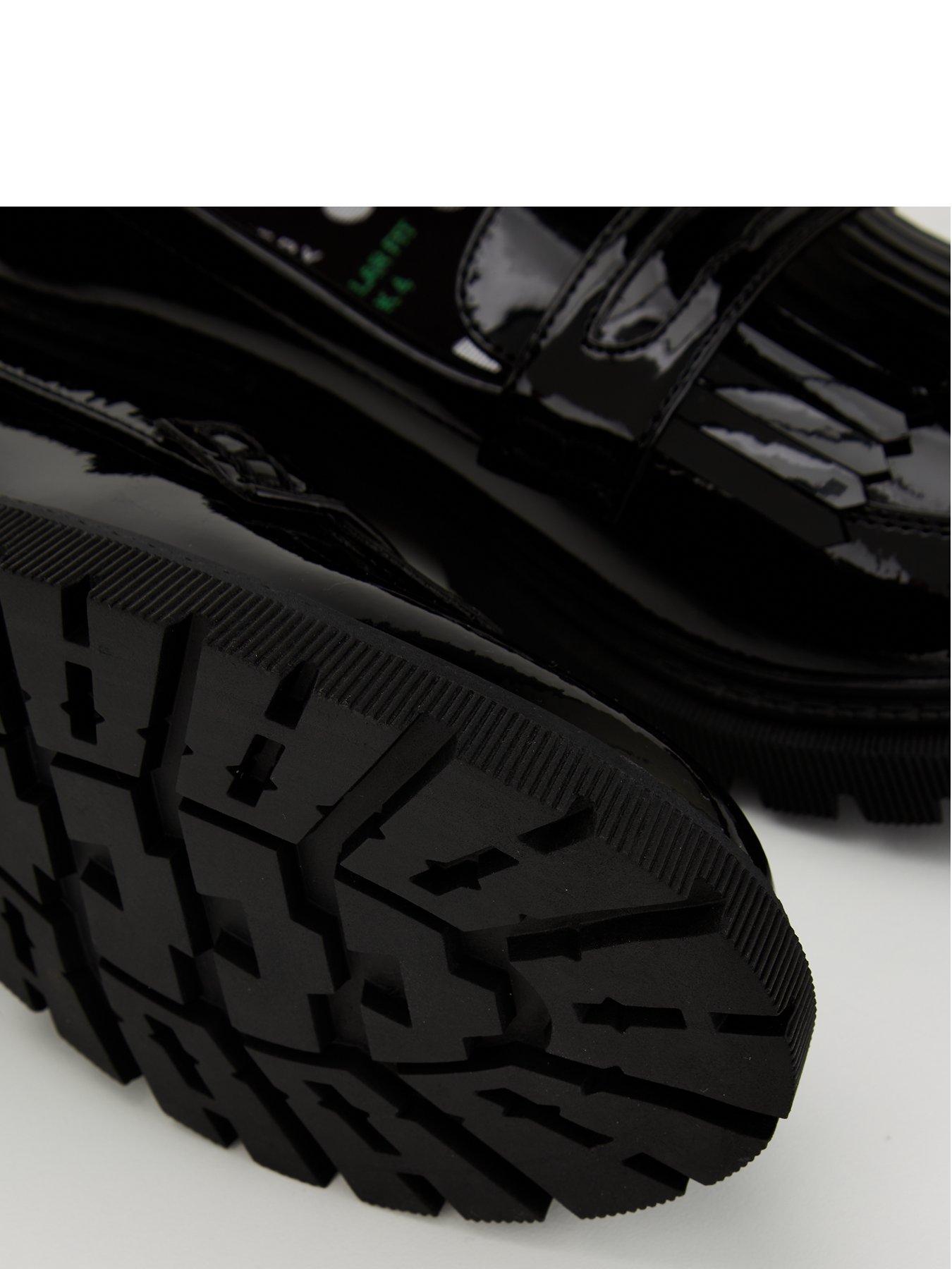Image 5 of 6 of The Very Collection Older Girls Chunky Patent Leather Loafer School Shoe - Black