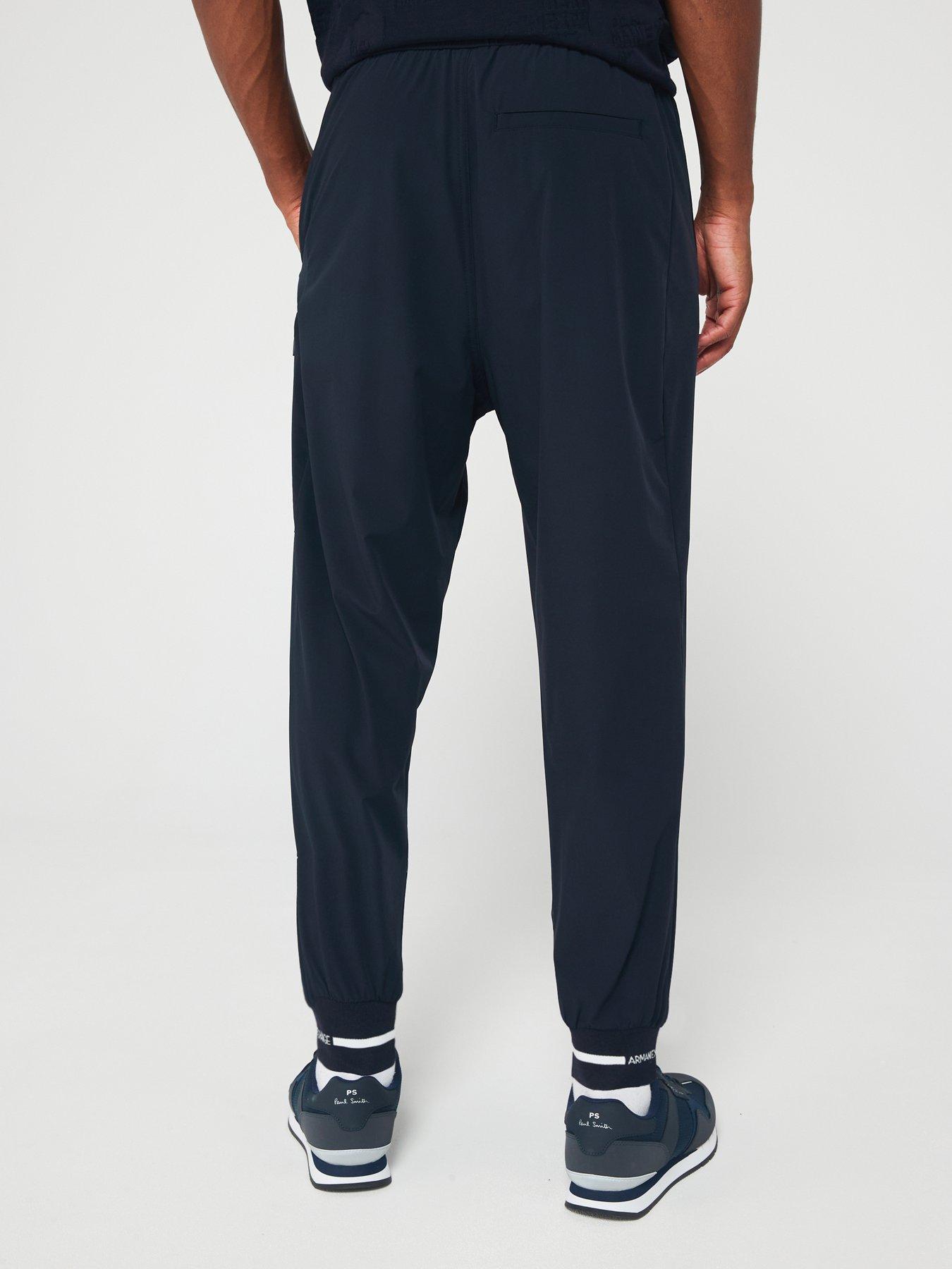 Armani Exchange Logo Tape Jogger - Navy | Very.co.uk