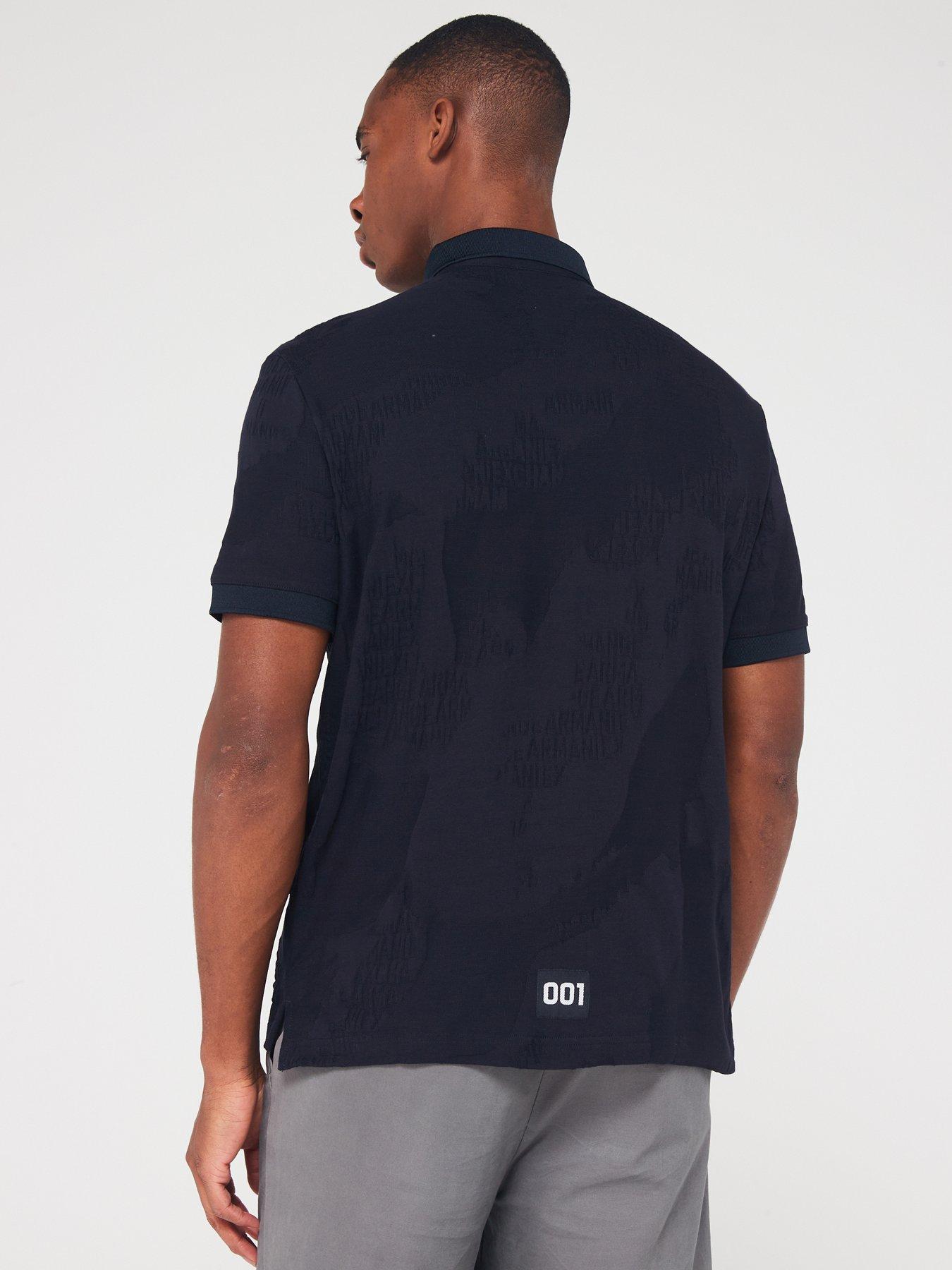 Image 2 of 5 of Armani Exchange Camo Jacquard Polo Shirt
