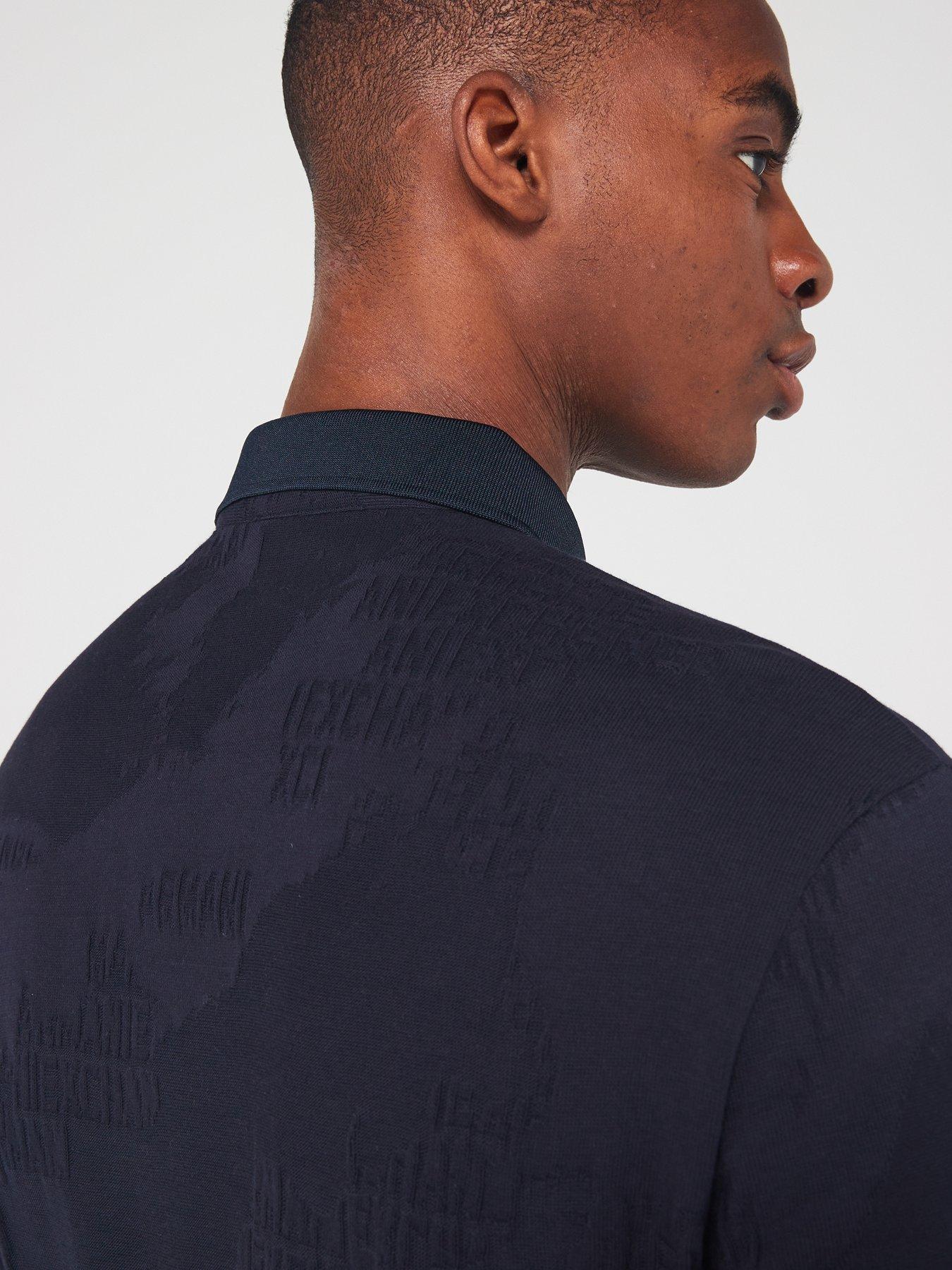 Image 4 of 5 of Armani Exchange Camo Jacquard Polo Shirt