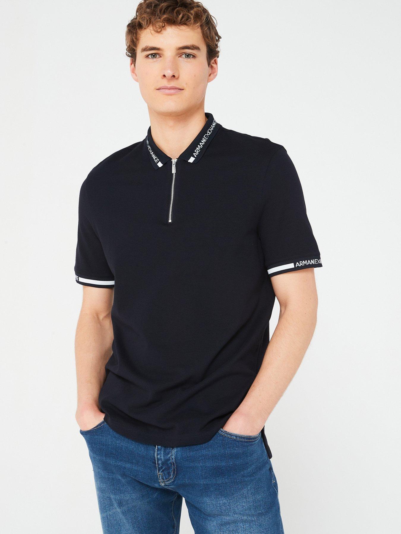 Armani exchange shop zip up polo