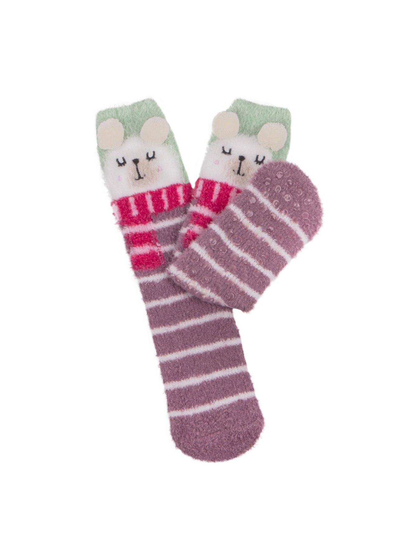 Image of TOTES Novelty Bear Super Soft Socks - Brown