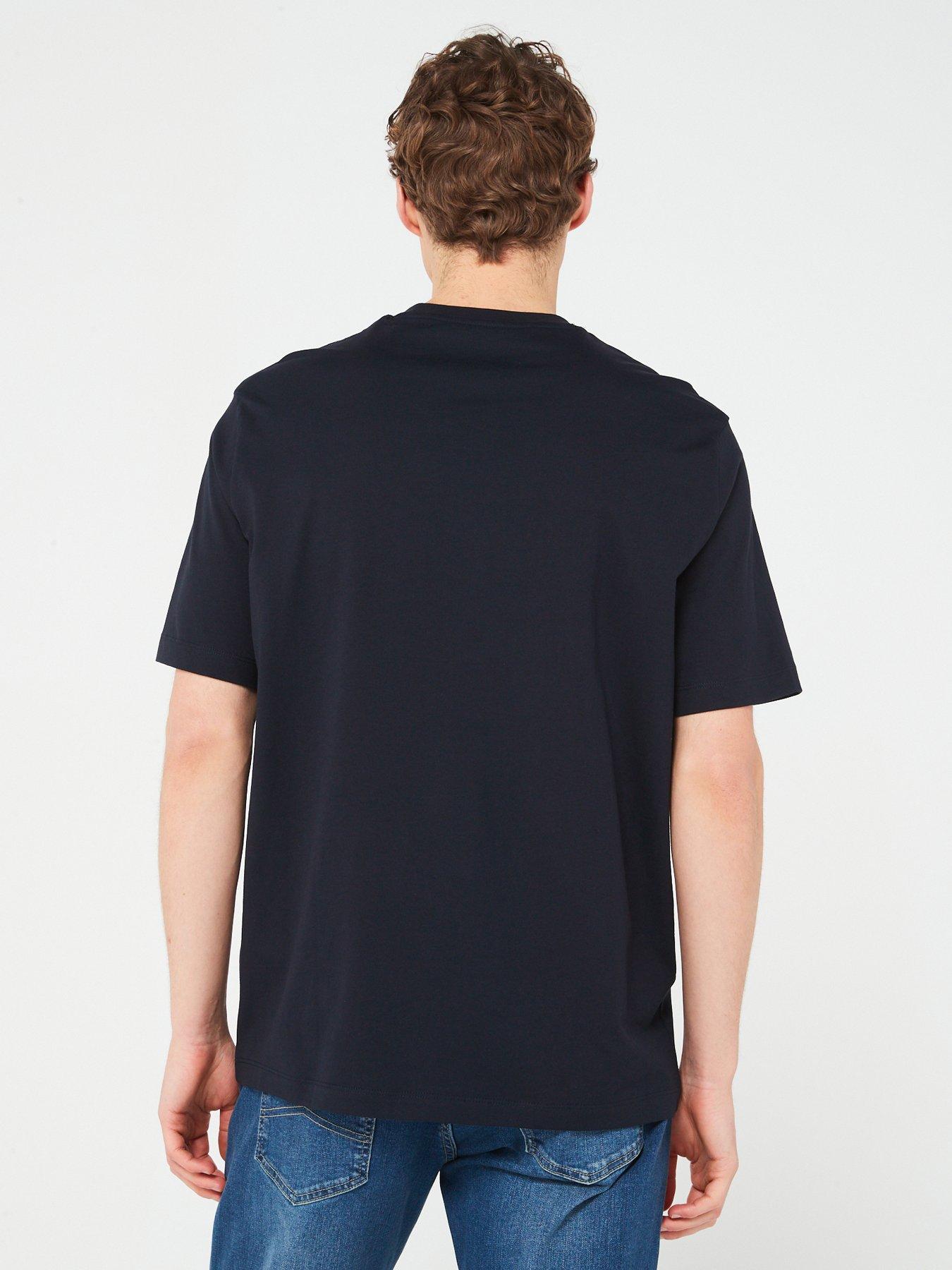 Armani Exchange Logo Tape T-shirt - Navy | Very.co.uk