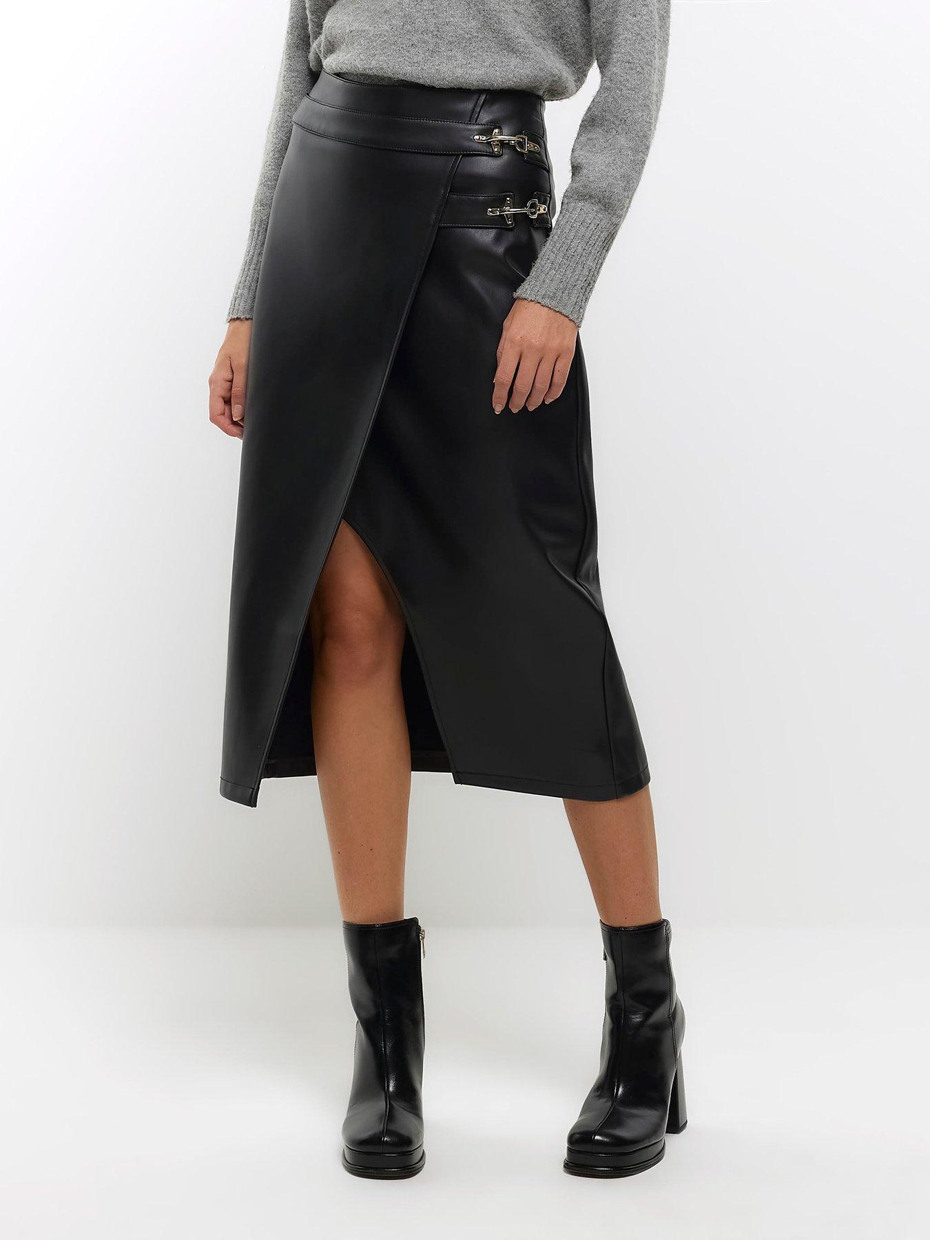 Asymmetric wrap skirt best sale